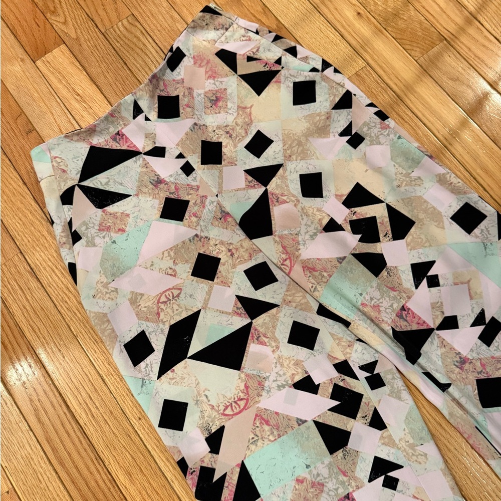 Robert Rodriguez Geometric Floral Patchwork Patte… - image 1